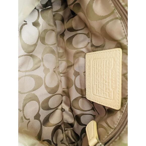 Coach Vintage Hamilton sand Small/mini baguette pebble Leather bag Y2K 5052 - Picture 9 of 10